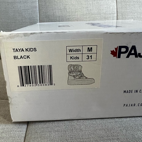Pajar Canada Taya Kids Black Snow Boots Soze 13 US 31 EU - Picture 9 of 9